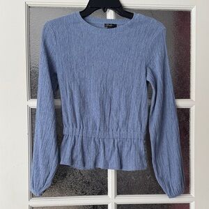 Dynamite Light Blue Long Sleeve Top